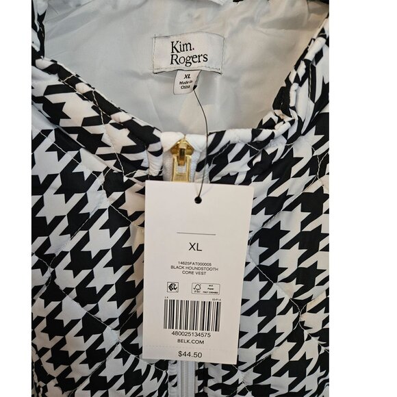 NWT Kim Rogers Houndstooth Side Rib Vest Size XL - Picture 3 of 3